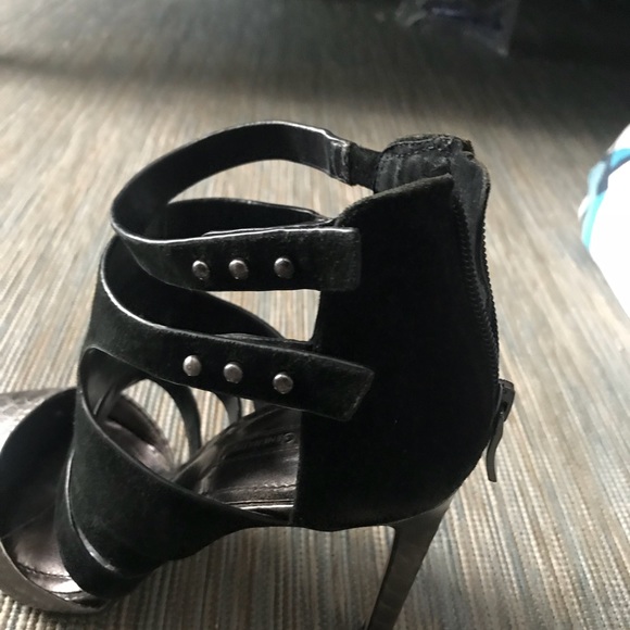 BCBG Strap Snakeskin Metallic Heels - Picture 7 of 8